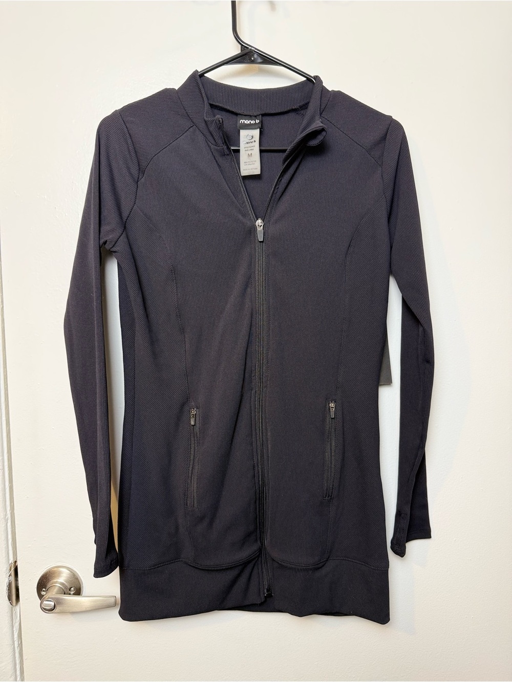 Mono B Ribbed Full Zip Activewear Jacket NWT Size Medium - Picture 4 of 5
